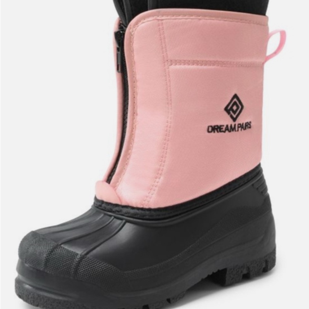 Pink and Black Winter Boots